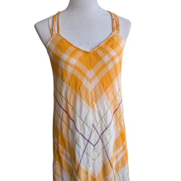 Anthropologie Holding Horses Clementine Plaid Maxi Dress Small Boho Sundress - Picture 8 of 16